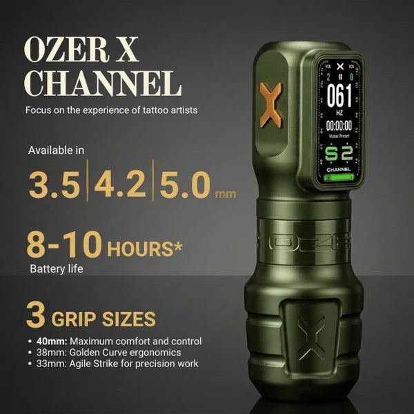 Ozer X Channel – trådlös tatueringsmaskin | Kommer snart