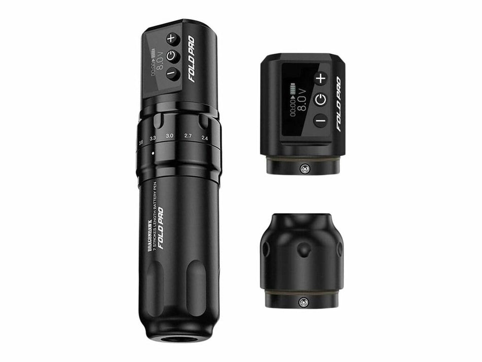 Dragonhawk Mast Fold Pro - Wireless Tattoo Machine - Combo Pack - Black