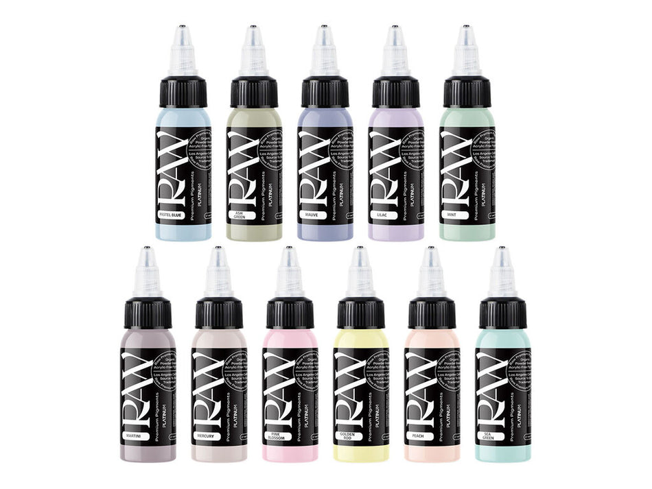 Raw Pigments EU Pastel Colour Set - 11 x 30 ml / 1 oz
