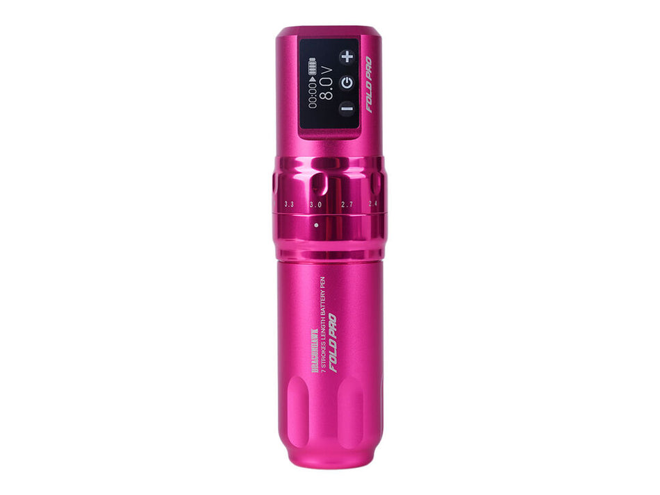 Dragonhawk Mast Fold Pro - Wireless Tattoo Machine - Combo Pack - Pink