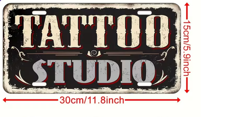 Tattoo Studio Metalskyllt