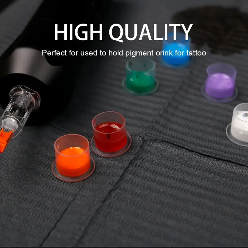 Engångsbehållare för Tatuering – Genomskinliga Pigmentkoppar (S/M/L/XL) 500st